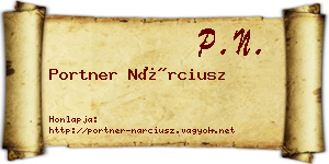 Portner Nárciusz névjegykártya